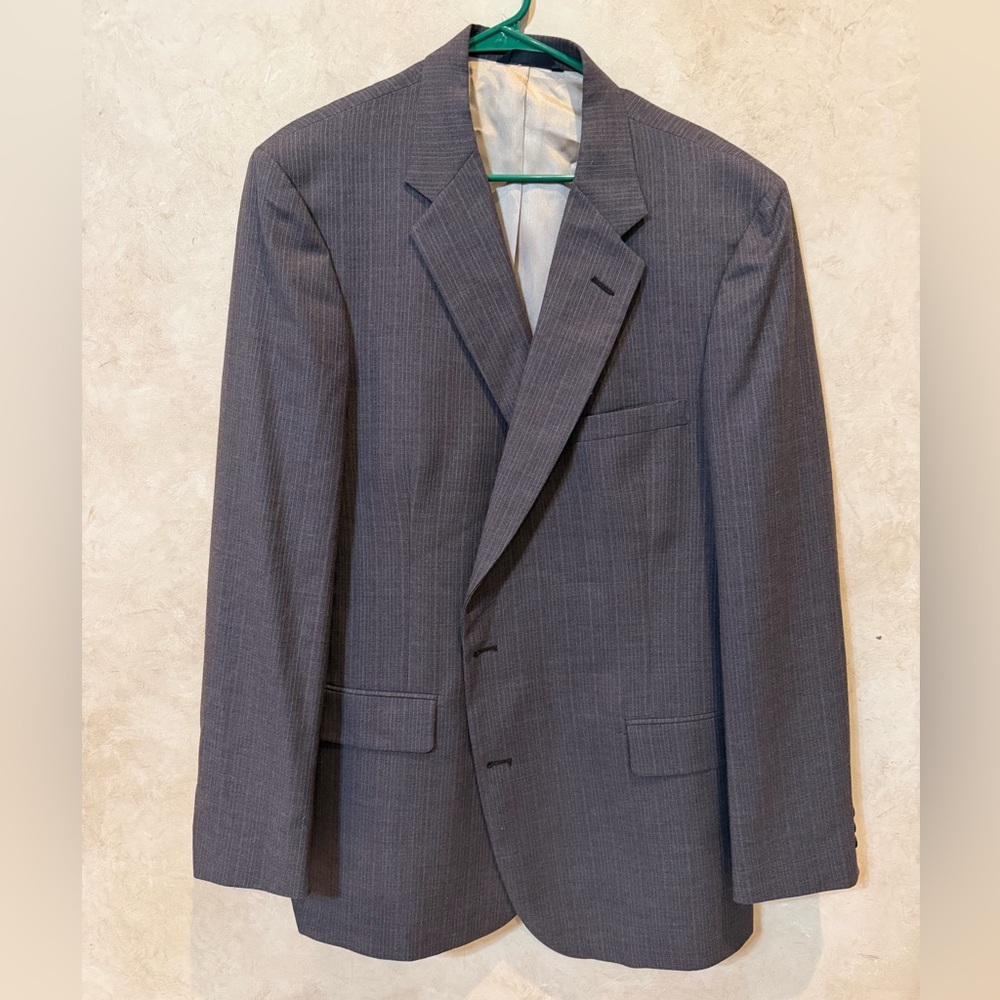 Vintage Allyn St George Men's Gray Pinstripe Suit Blazer 44 long